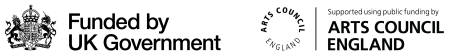 Funded by UK Government and Arts Council England logo